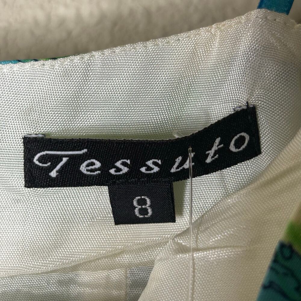 Tessuto NWT Dress Size 8 Strappy Sheath‎ Floral 90s Cocktail Coquette Fairy - Picture 7 of 10